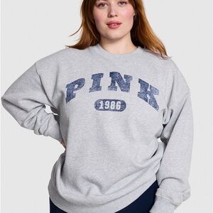 Campus Fleece Oversized Crew Sweatshirt